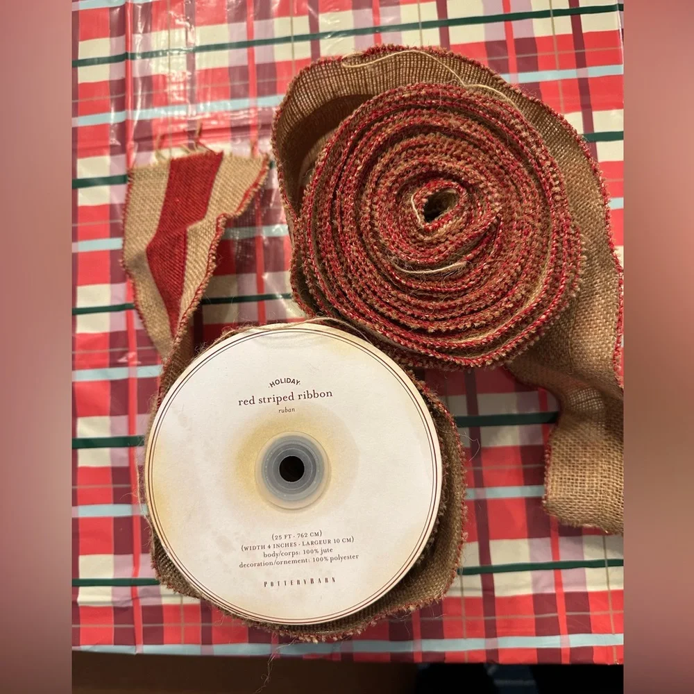 Pottery Barn garland in jute